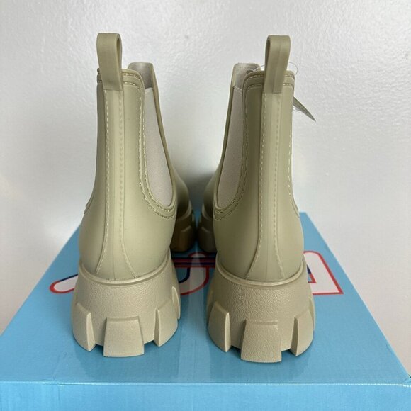 JEFFREY CAMPBELL Pleu Platform Lug Sole Chelsea Rain Boot Cream Size US 10 NWT - Picture 7 of 11
